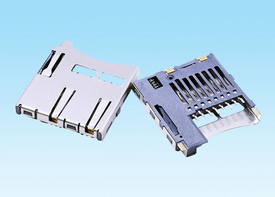 1.85mm υψηλός μικροϋπολογιστών SD καρτών συνδετήρων υψηλής θερμοκρασίας ανθεκτικός συγκόλλησης ώθησης εσωτερικός